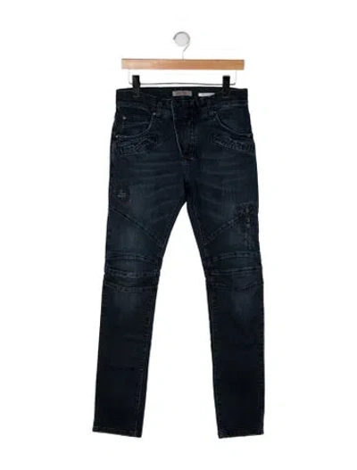 Pre-owned Pierre Balmain Mid-rise Skinny Leg Jeans In Blue