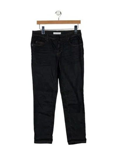 Pre-owned Pierre Balmain Mid-rise Straight Leg Jeans In Black