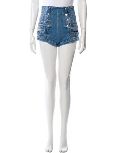 Pre-owned Pierre Balmain Mini Shorts In Blue