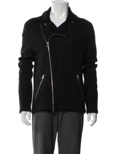 Pre-owned Pierre Balmain Moto Jacket In Black