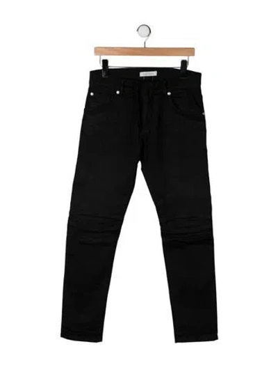 Pre-owned Pierre Balmain Moto Jeans In Black