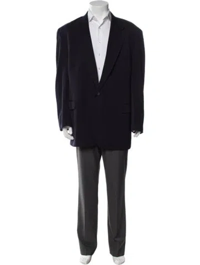 Pre-owned Pierre Balmain Overcoat In Blue