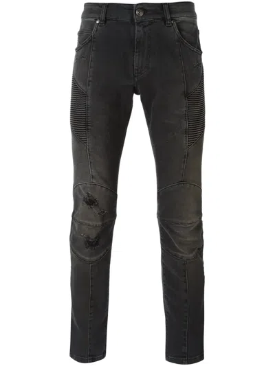 Pierre Balmain Panelled Skinny Fit Jeans In Black