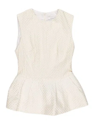 Pre-owned Pierre Balmain Patterned Crew Neck Top In Neutral