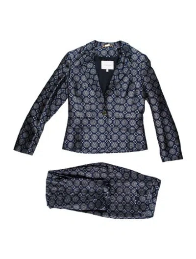 Pre-owned Pierre Balmain Patterned Pantsuit In Blue