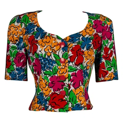 Pre-owned Pierre Balmain Printed Blouse In Black