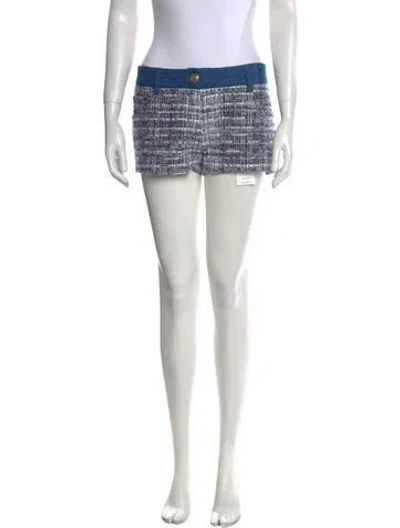 Pre-owned Pierre Balmain Printed Mini Shorts W/ Tags In Blue