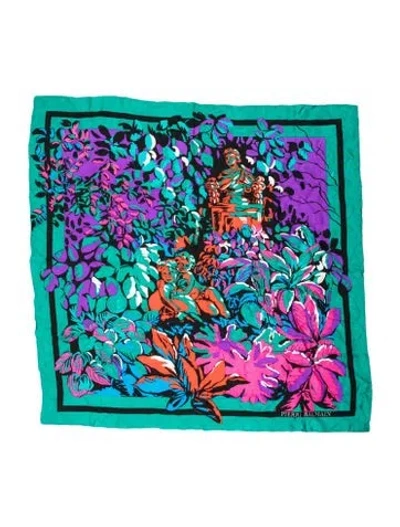 Pre-owned Pierre Balmain Printed Scarf In Green