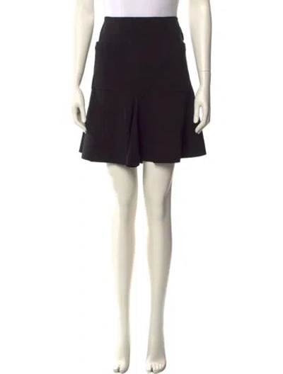 Pre-owned Pierre Balmain Ruffle Embellishment Mini Skirt In Black