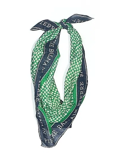 Pre-owned Pierre Balmain Scarf In Green
