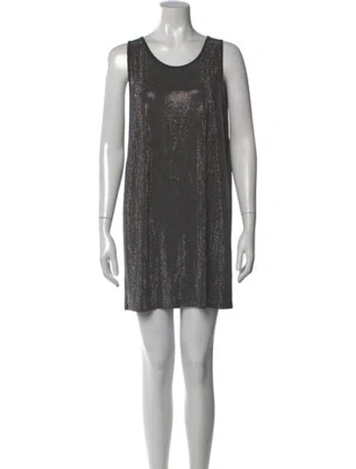 Pre-owned Pierre Balmain Scoop Neck Mini Dress In Black
