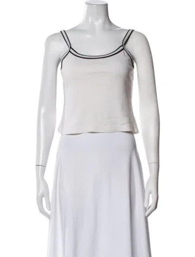 Pre-owned Pierre Balmain Scoop Neck Sleeveless Top In Neutrals