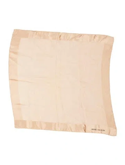 Pre-owned Pierre Balmain Silk Scarf In Neutrals