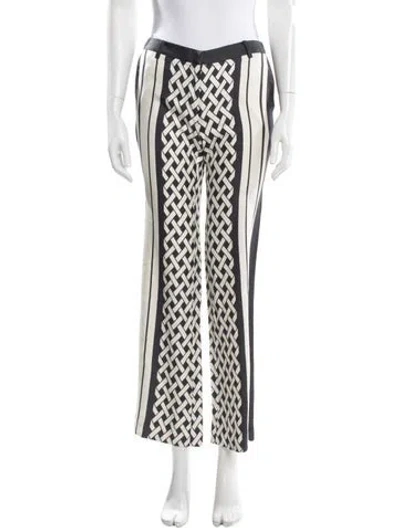 Pre-owned Pierre Balmain Silk Wide Leg Pants In Multi