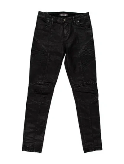 Pre-owned Pierre Balmain Skinny Leg Pants In Black