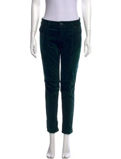Pre-owned Pierre Balmain Skinny Leg Pants In Green