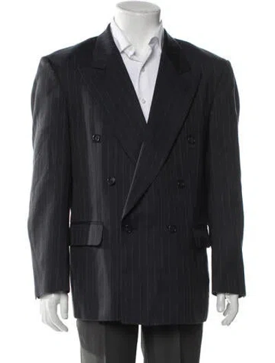 Pre-owned Pierre Balmain Striped Blazer In Gray