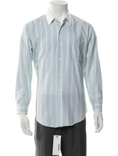 Pre-owned Pierre Balmain Striped Long Sleeve Shirt In Blue
