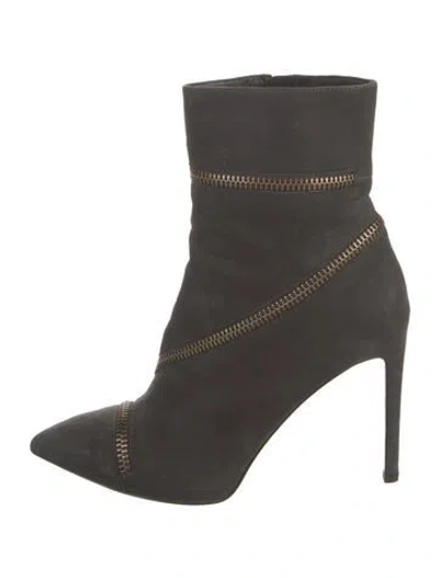 Pre-owned Pierre Balmain Suede Boots In Gray