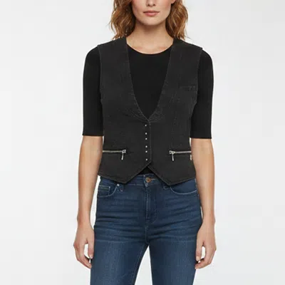 Pre-owned Pierre Balmain Vintage Black Denim Hooked Vest S