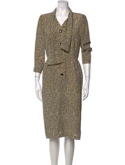 Pre-owned Pierre Balmain Vintage Knee-length Dress In Neutrals