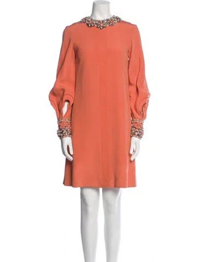 Pre-owned Pierre Balmain Vintage Mini Dress In Orange