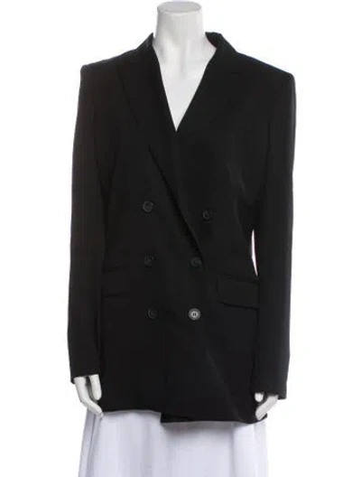 Pre-owned Pierre Balmain Virgin Wool Blazer In Black