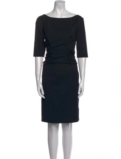 Pre-owned Pierre Balmain Virgin Wool Knee-length Dress In Black