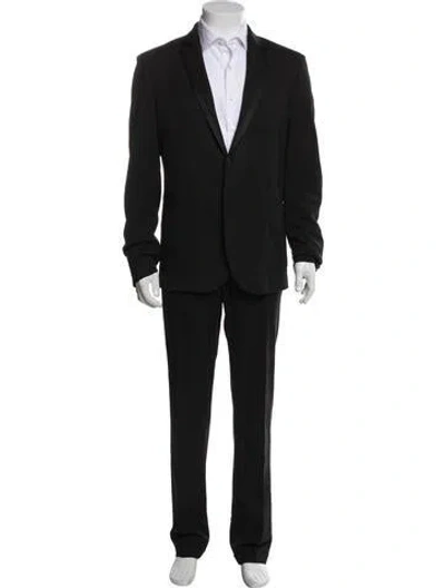Pre-owned Pierre Balmain Virgin Wool Two-piece Suit In Black