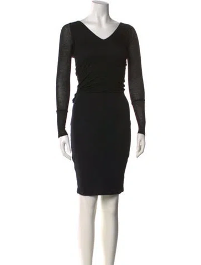 Pre-owned Pierre Balmain V-neck Mini Dress In Black