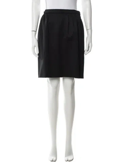Pre-owned Pierre Balmain Wool Mini Skirt In Black