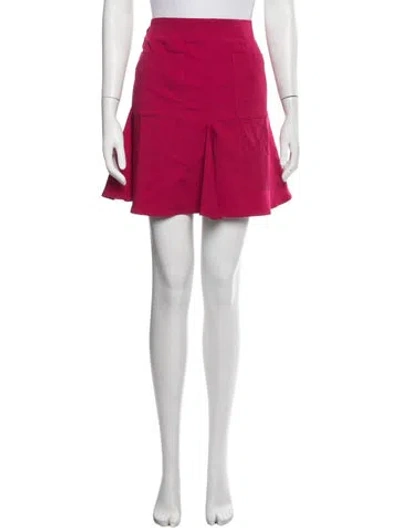 Pre-owned Pierre Balmain Wool Mini Skirt In Red