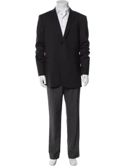 Pre-owned Pierre Balmain Wool Overcoat In Gray