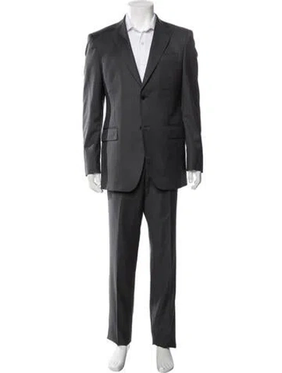 Pre-owned Pierre Balmain Wool Two-piece Suit In Gray