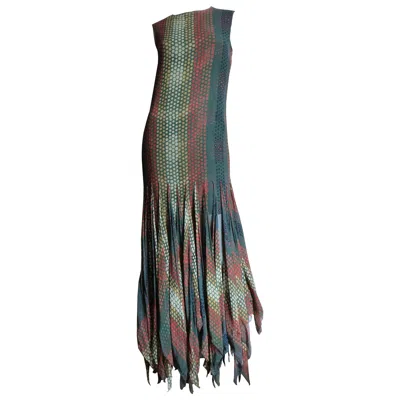 Pre-owned Pierre Cardin 1960s Scarf Hem Dress In Gray