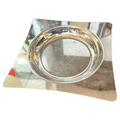 Pre-owned Pierre Cardin 1980s Mid-century Modern Silver Plated Vide Poche By  In Brown