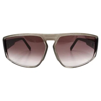 Pre-owned Pierre Cardin 1980s  Grey & Black Frame Gradient Lens Aviator Sunglasses In Gray