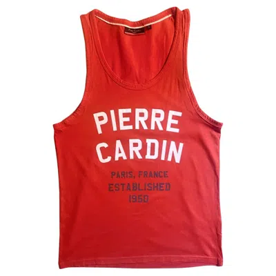 Pre-owned Pierre Cardin 1990s  Red Print Sport Casual Top Vest