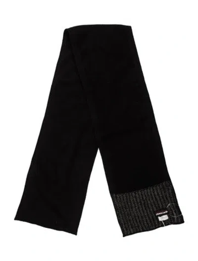 Pre-owned Pierre Cardin Acrylic Scarf In Black