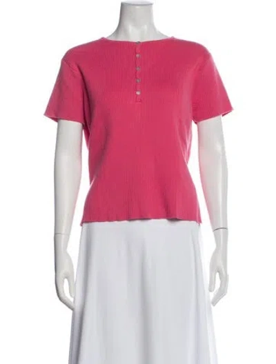 Pre-owned Pierre Cardin Bateau Neckline Sweater In Pink