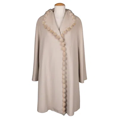 Pre-owned Pierre Cardin Beige Cashmere And Wool Coat In Brown
