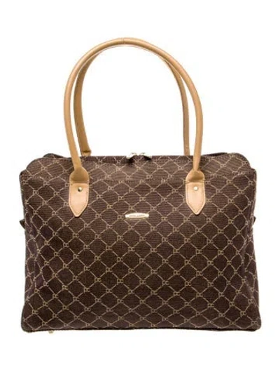 Pre-owned Pierre Cardin Canvas Messenger Bag In Brown