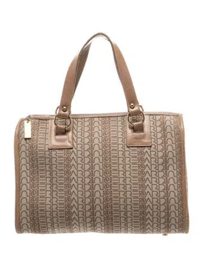 Pre-owned Pierre Cardin Canvas Top Handle Bag In Brown