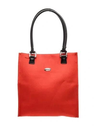 Pre-owned Pierre Cardin Canvas Tote In Red