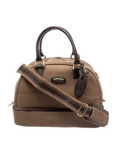 Pre-owned Pierre Cardin Corduroy Seville Travel Bag In Brown