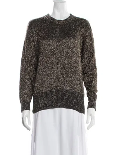 Pre-owned Pierre Cardin Crew Neck Long Sleeve Sweatshirt In Gold