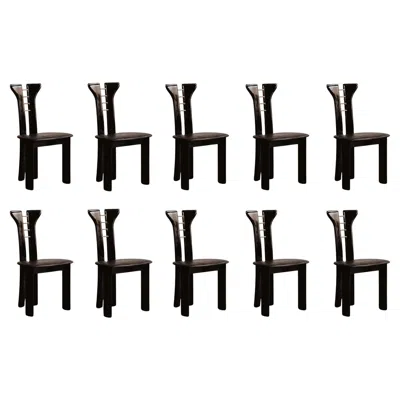 Pre-owned Pierre Cardin Dining Chairs For Roche Bobois, 1970, Set Of 10 In Brown