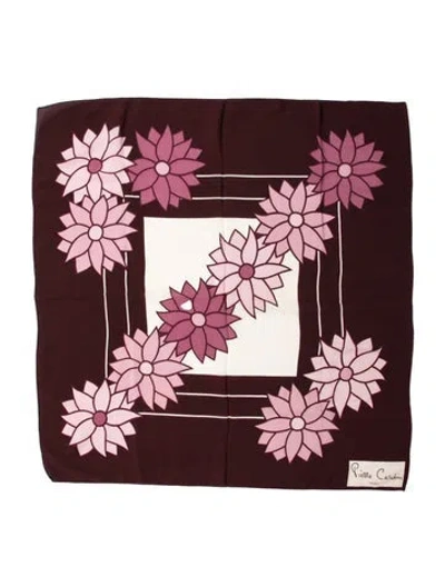 Pre-owned Pierre Cardin Floral Print Scarf In Multi