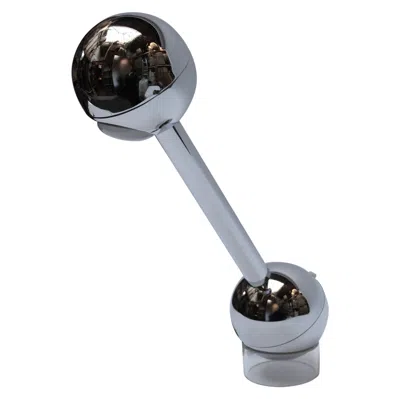 Pre-owned Pierre Cardin French Moderne Chrome "barbell" Pivoting Table Lamp By  In Transparent
