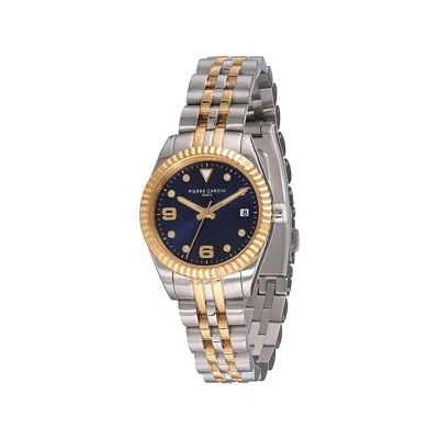 Pierre Cardin Gray Stainless Steel Bracelet Watch In Transparent